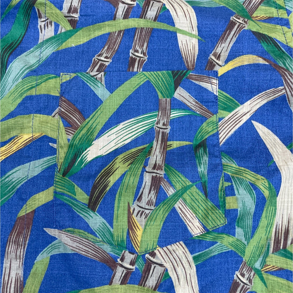 J.Crew Men's Blue Short Sleeve Button-Up Shirt With Tropical Print Sz M
