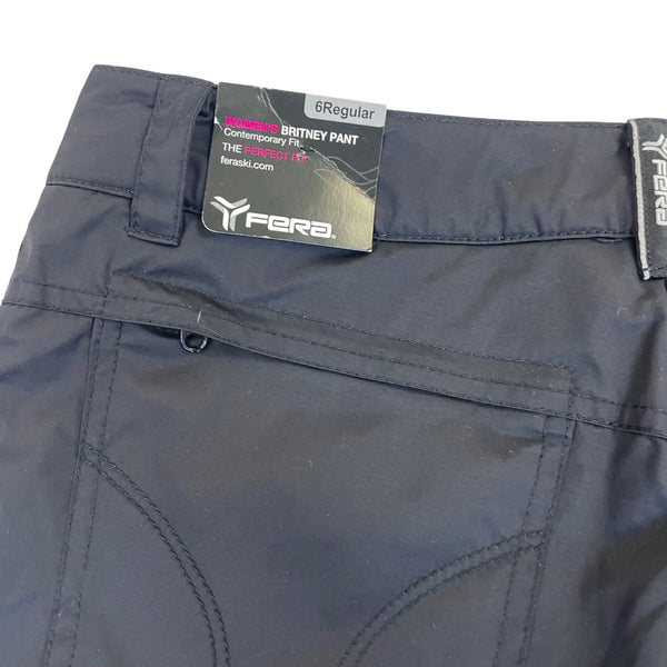 Fera Womens Black Contemporary Fit Britney Ski Pants Size 6 - New