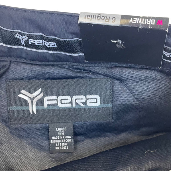 Fera Womens Black Contemporary Fit Britney Ski Pants Size 6 - New