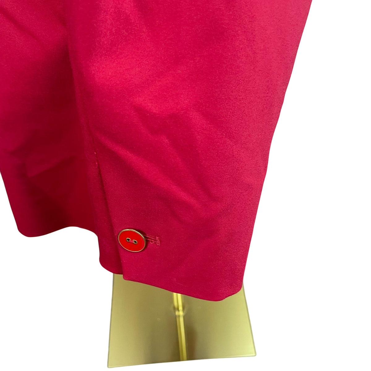 Chicos Red Women's Blazer Jacket With Unique Collar And Zipper Pocket Size 1