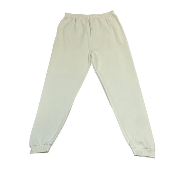 Vintage Lee Women's White Sweatpants With Elastic Waistband Sz XL - New