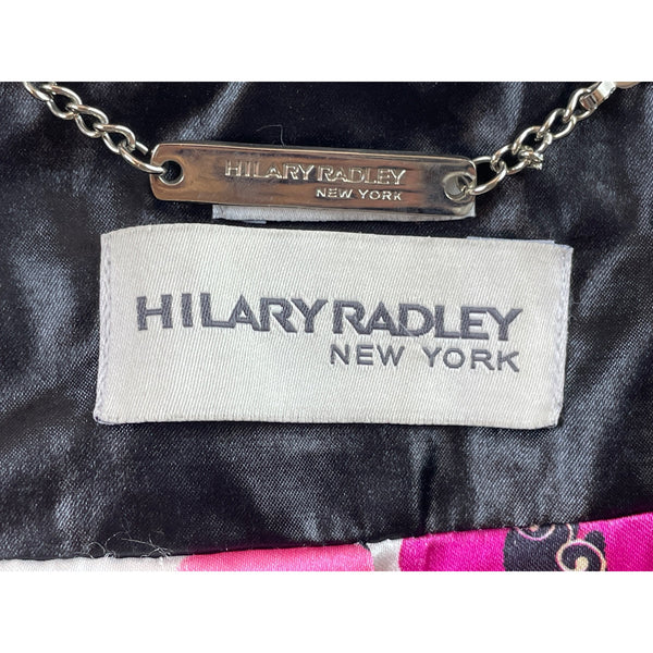 Hilary Radley Black Trench Coat With Belt & Floral Lining