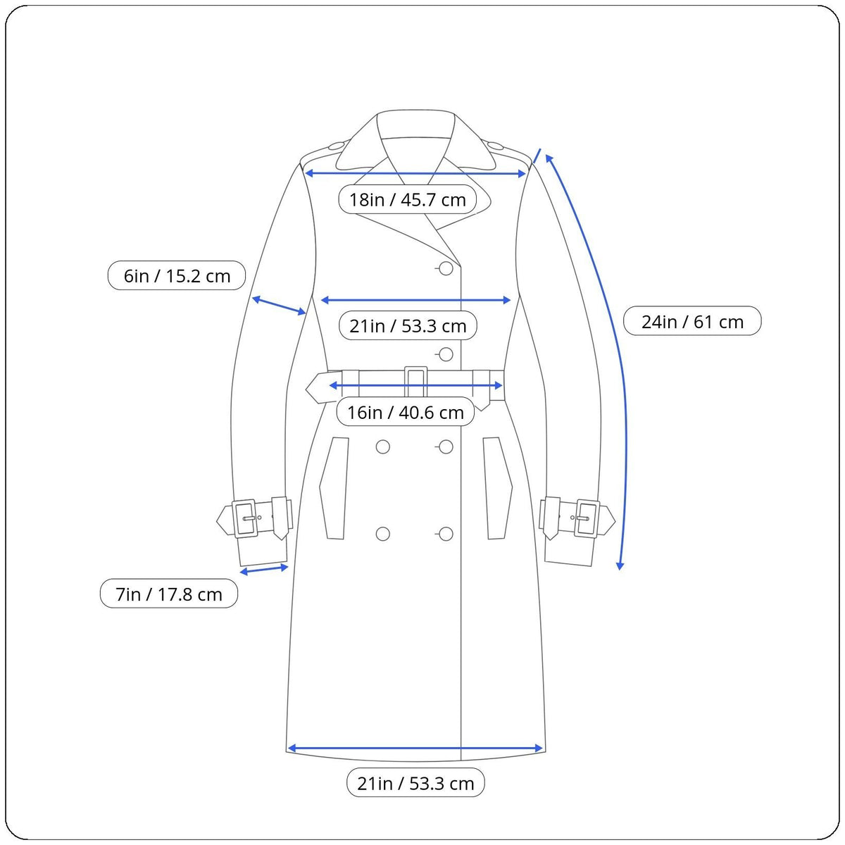Hilary Radley Black Trench Coat With Belt & Floral Lining