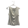Calvin Klein Womens White Sleeveless Drape Top Size M