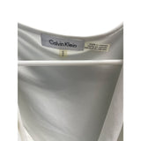 Calvin Klein Womens White Sleeveless Drape Top Size M