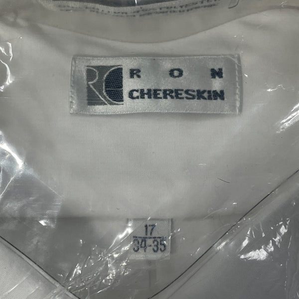 Ron Chereskin Mens White Dress Shirt Size 17 (34-35) - New