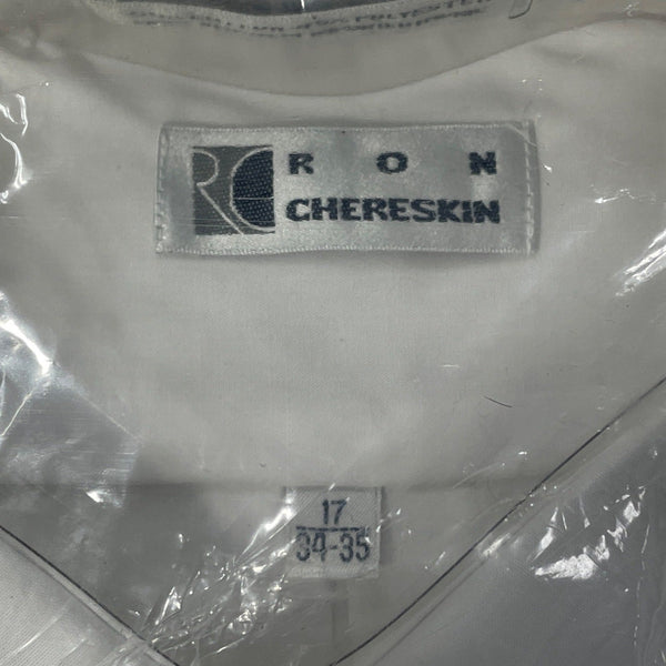 Ron Chereskin Mens White Dress Shirt Size 17 (34-35) - New