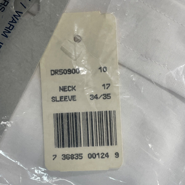 Ron Chereskin Mens White Dress Shirt Size 17 (34-35) - New