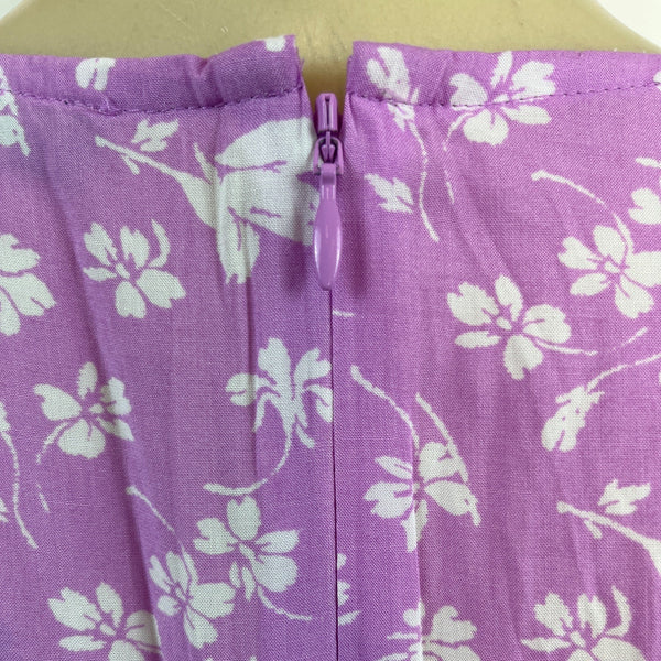 J. Crew Women’s Purple Floral Wrap Dress W/ Ruffle Hem & Cap Sleeves Sz 2 - New