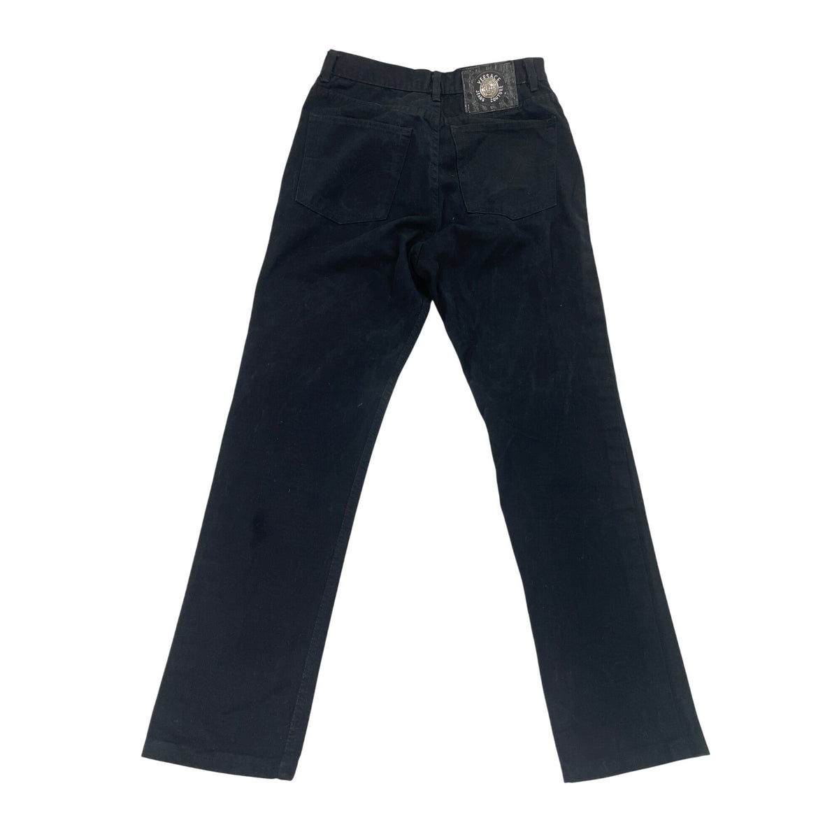 Versace Jeans Couture Black Denim Straight-Leg Jeans Mens Button Fly Size 30