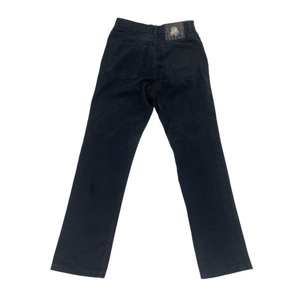 Versace Jeans Couture Black Denim Straight-Leg Jeans Mens Button Fly Size 30