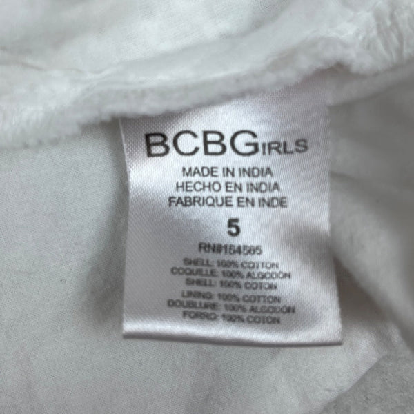 BCBGirls White Eyelet Ruffle Dress Size 5 months