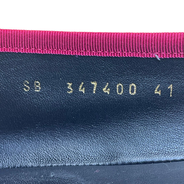 Saint Laurent Women’s Pink Leather Stylish Bow Detail  Ballet Flats Size 41