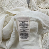 Free People Womens Lace Long Sleeve Mini Dress Ivory Size S