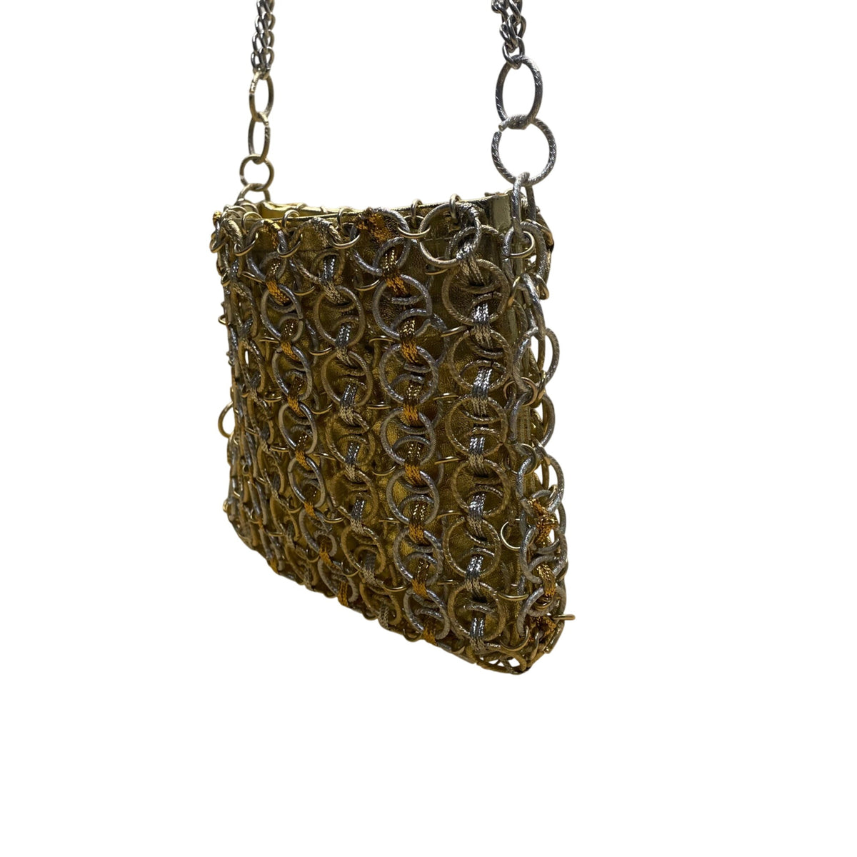 Magid Unisex Gold/Silver Chainmail Vintage Style Handmade Crossbody Bag