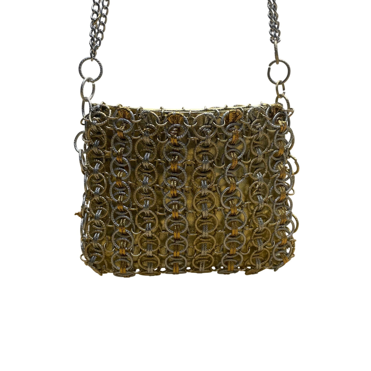 Magid Unisex Gold/Silver Chainmail Vintage Style Handmade Crossbody Bag