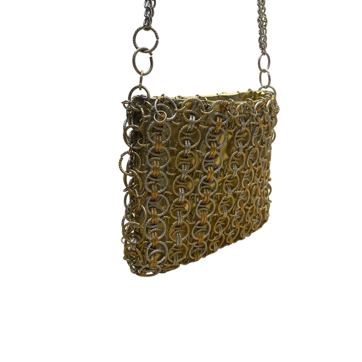 Magid Unisex Gold/Silver Chainmail Vintage Style Handmade Crossbody Bag