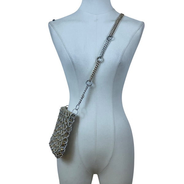 Magid Unisex Gold/Silver Chainmail Vintage Style Handmade Crossbody Bag