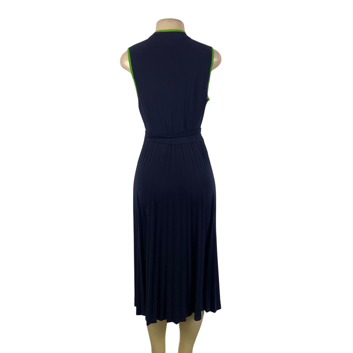 Tommy Hilfiger Women Navy & Green Sleeveless Fit & Flare Midi Dress Sz 10 - New
