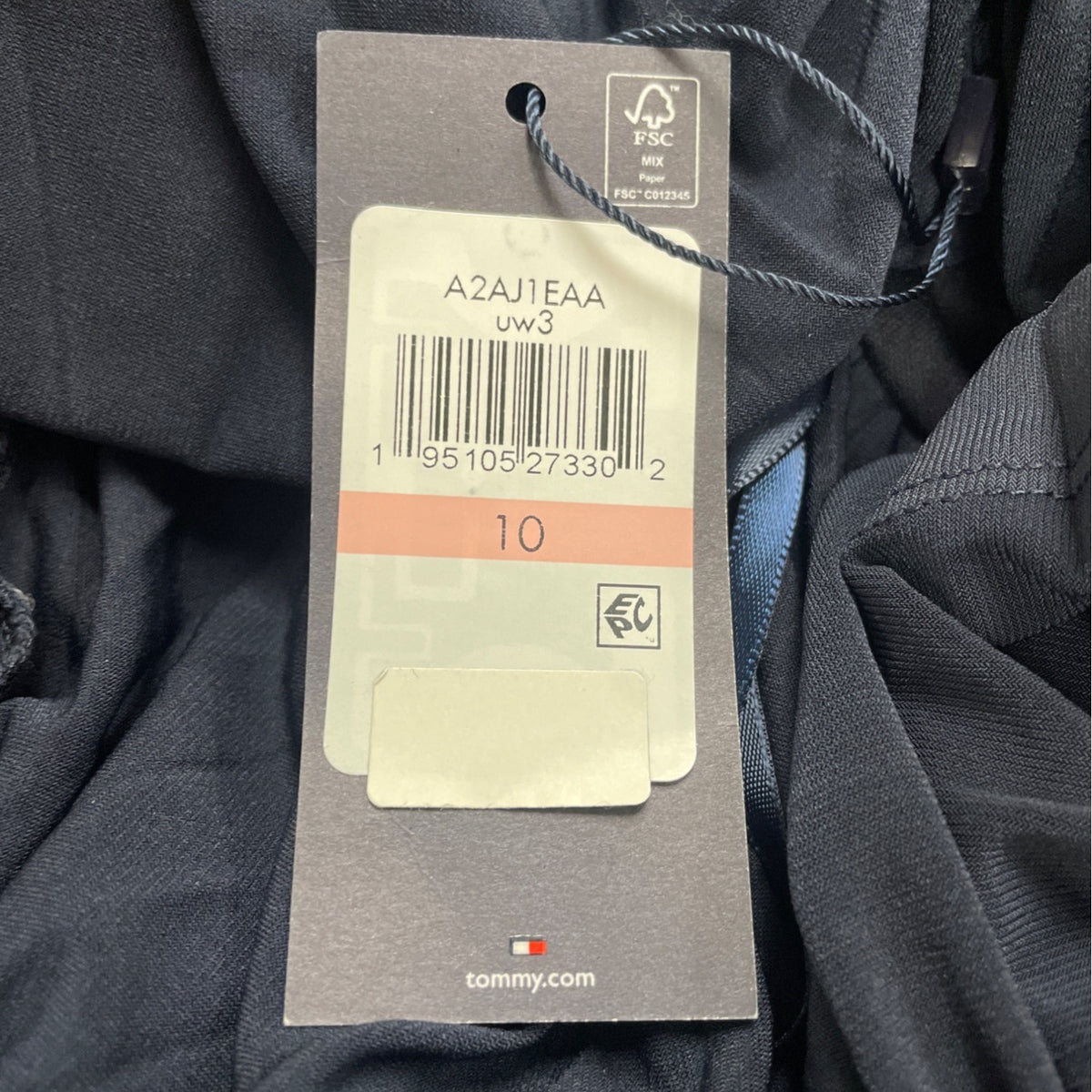 Tommy Hilfiger Women Navy & Green Sleeveless Fit & Flare Midi Dress Sz 10 - New