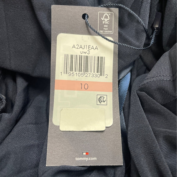 Tommy Hilfiger Women Navy & Green Sleeveless Fit & Flare Midi Dress Sz 10 - New