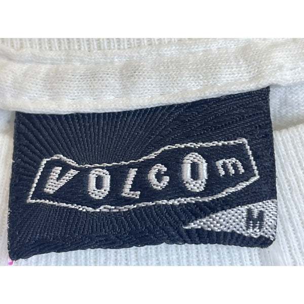 Volcom Mens White Cotton Graphic Monster Print T-Shirt Size M