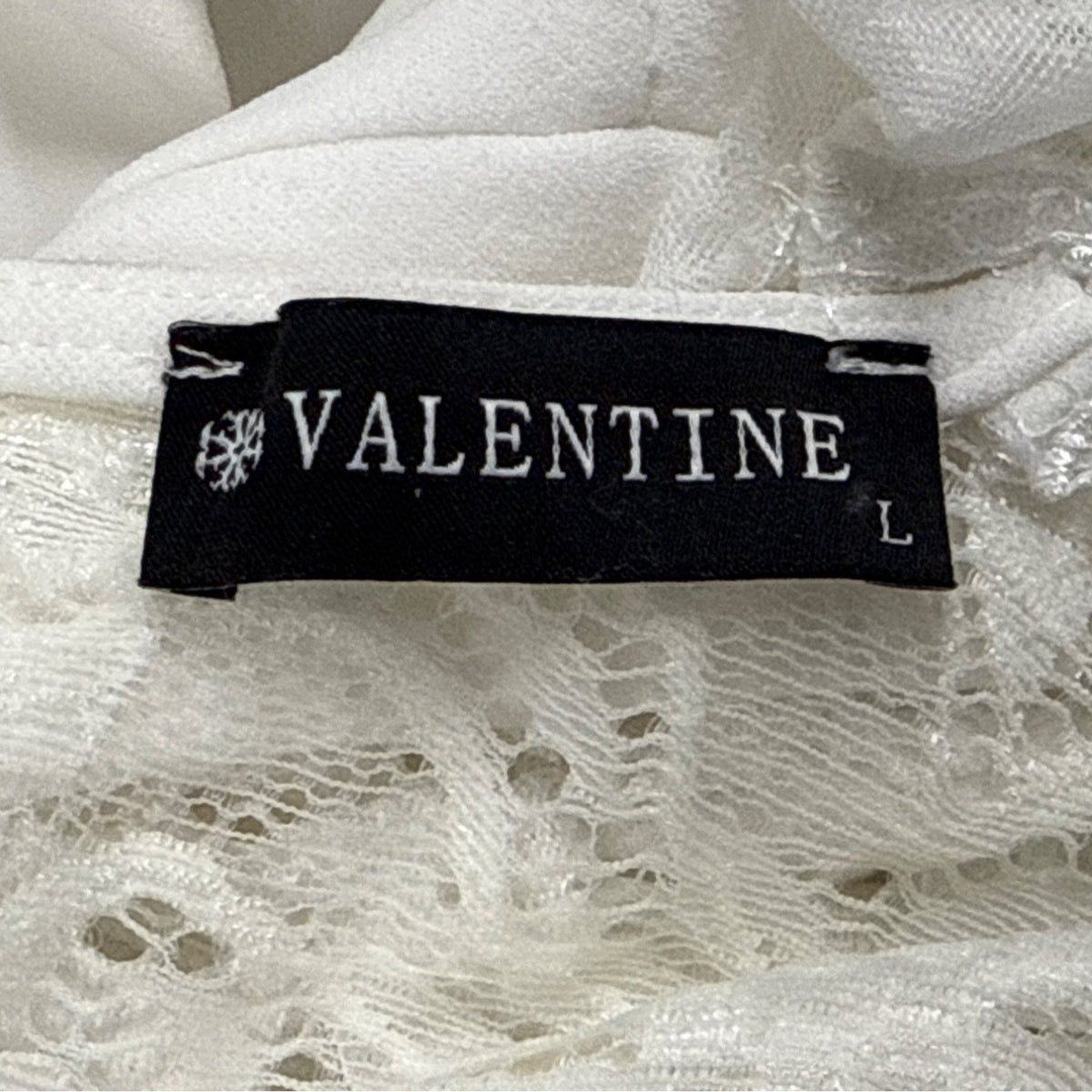 Valentine White Lace Sleeveless Wide Leg Jumpsuit For Women Sz L