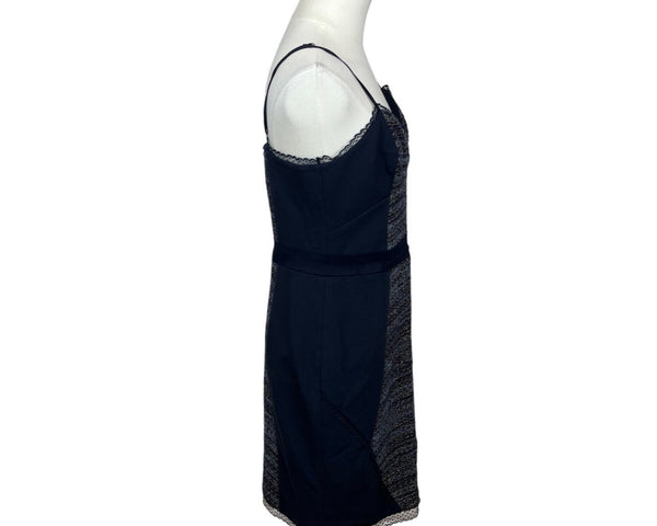 Liu Jo Womens Navy & Gray Lace Detail Bodycon Dress Sz 44 - New