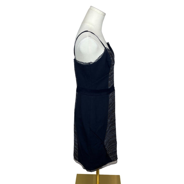 Liu Jo Womens Navy & Gray Lace Detail Bodycon Dress Sz 44 - New