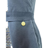 Liu Jo Womens Navy & Gray Lace Detail Bodycon Dress Sz 44 - New