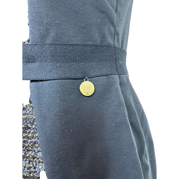 Liu Jo Womens Navy & Gray Lace Detail Bodycon Dress Sz 44 - New