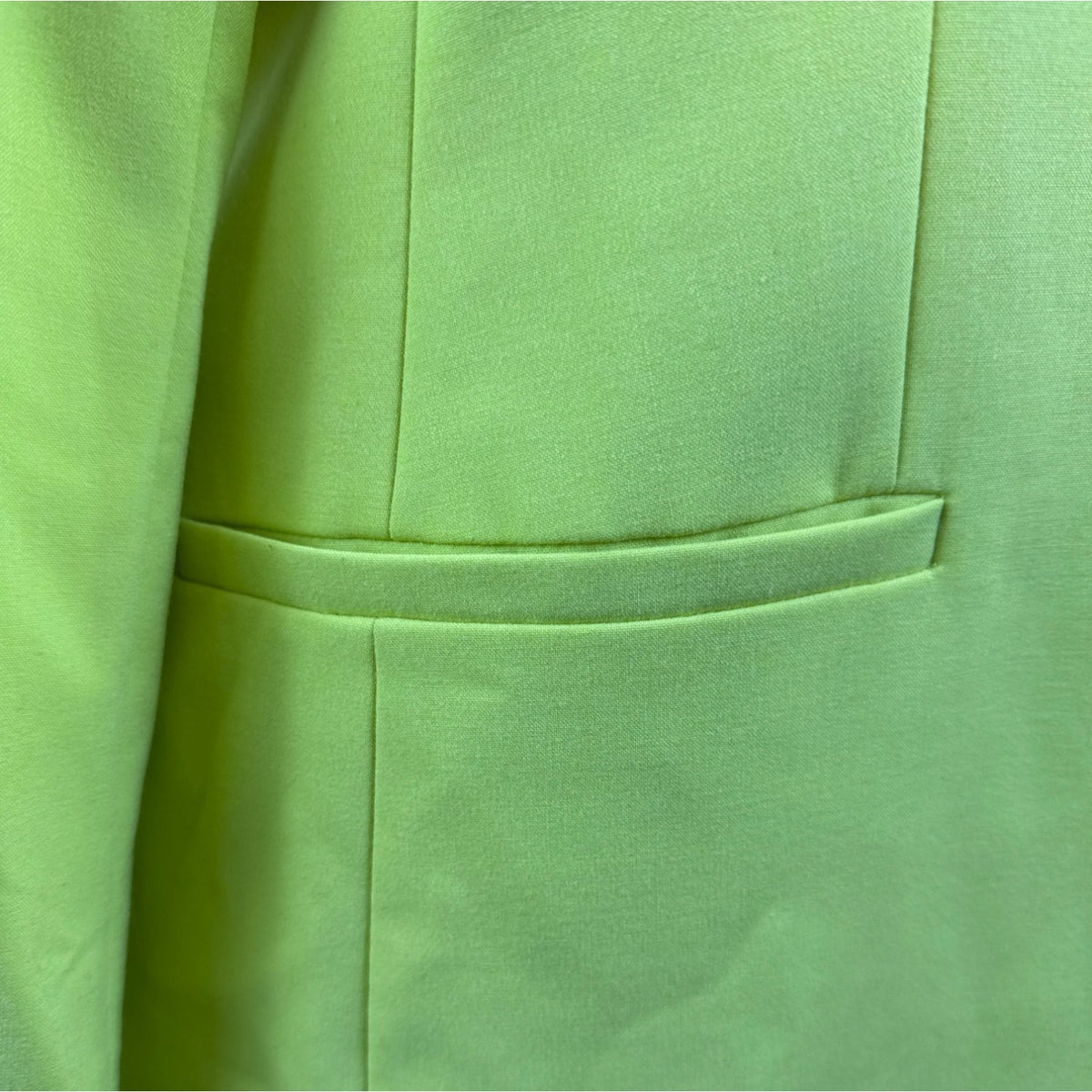 Calvin Klein Women's Lime Open Front Long Blazer Jacket Sz 12