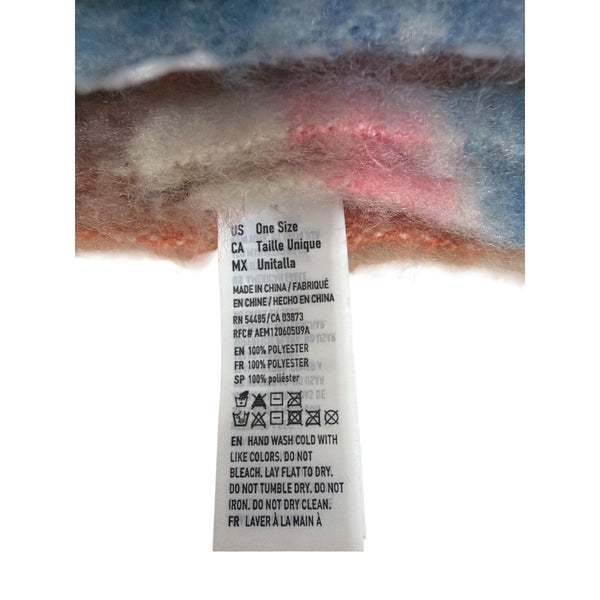 Multicolor Polyester Unisex Scarf With Fringe Lightweight & Soft Striped Design One Size