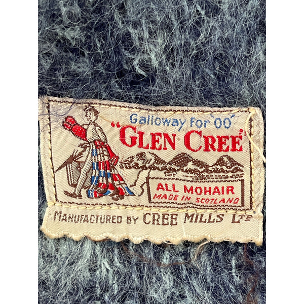 Glen Cree Mohair Multi-Blue Fringed Scarf Scotland Soft Lightweight Warm Accessory