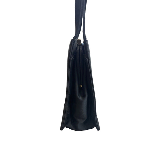 Coblentz Women's Black Kisslock Pocket Handbag Sz S