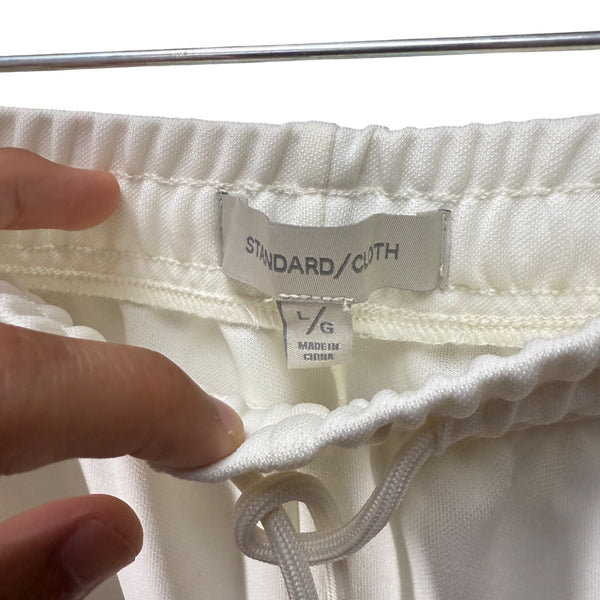 Standard Cloth Mens Ivory Cotton Jogger Pants Size Large Comfortable Style