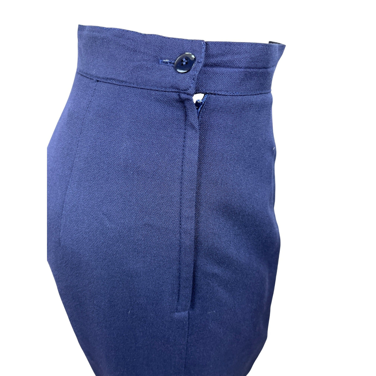 Victor Costa Navy Skirt Size 10 Rayon and Polyester Lined Womens Knee-Length Sz 10
