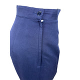 Victor Costa Navy Skirt Size 10 Rayon and Polyester Lined Womens Knee-Length Sz 10