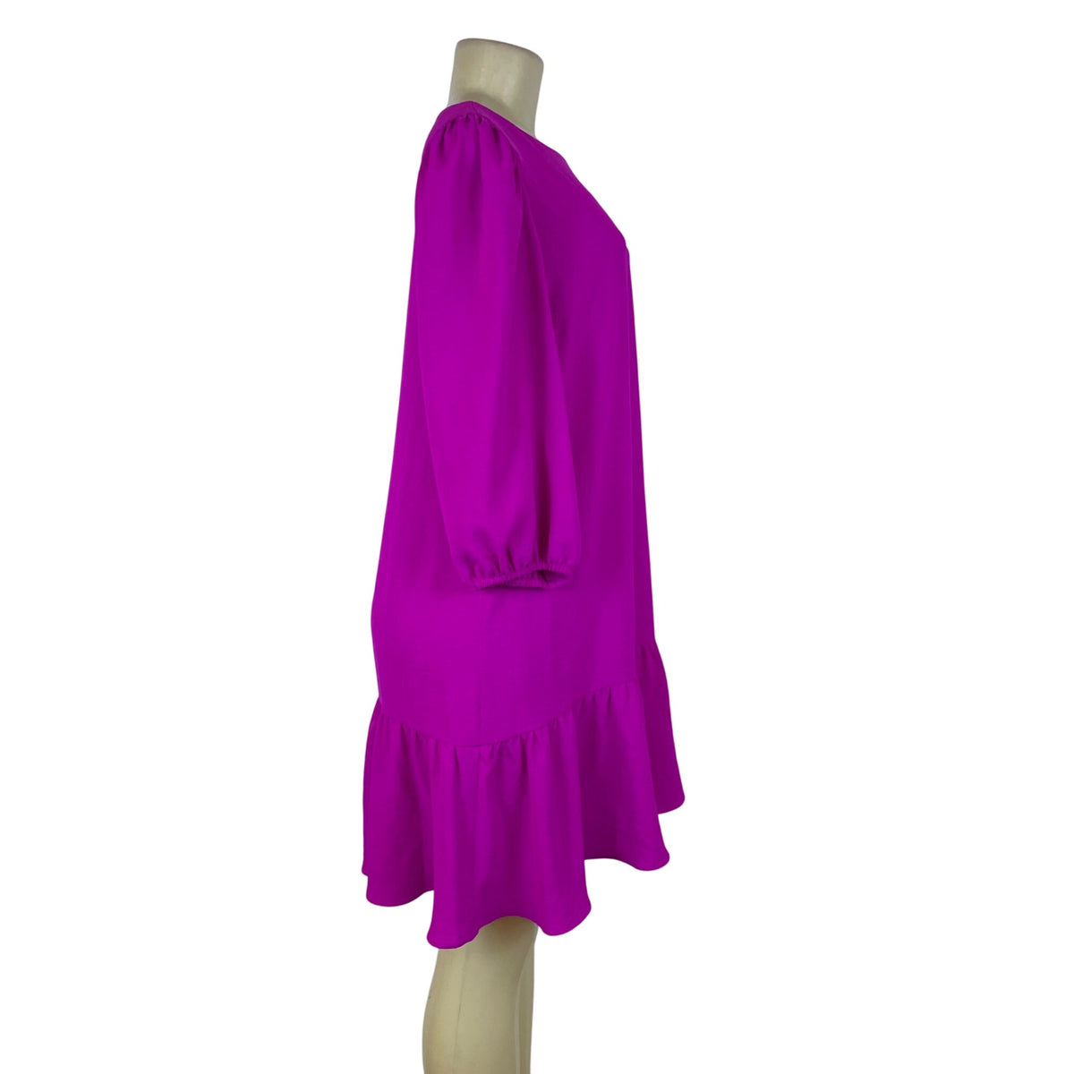 DKNY Womens Magenta Polyester Ruffle Hem Mini Dress Size 12