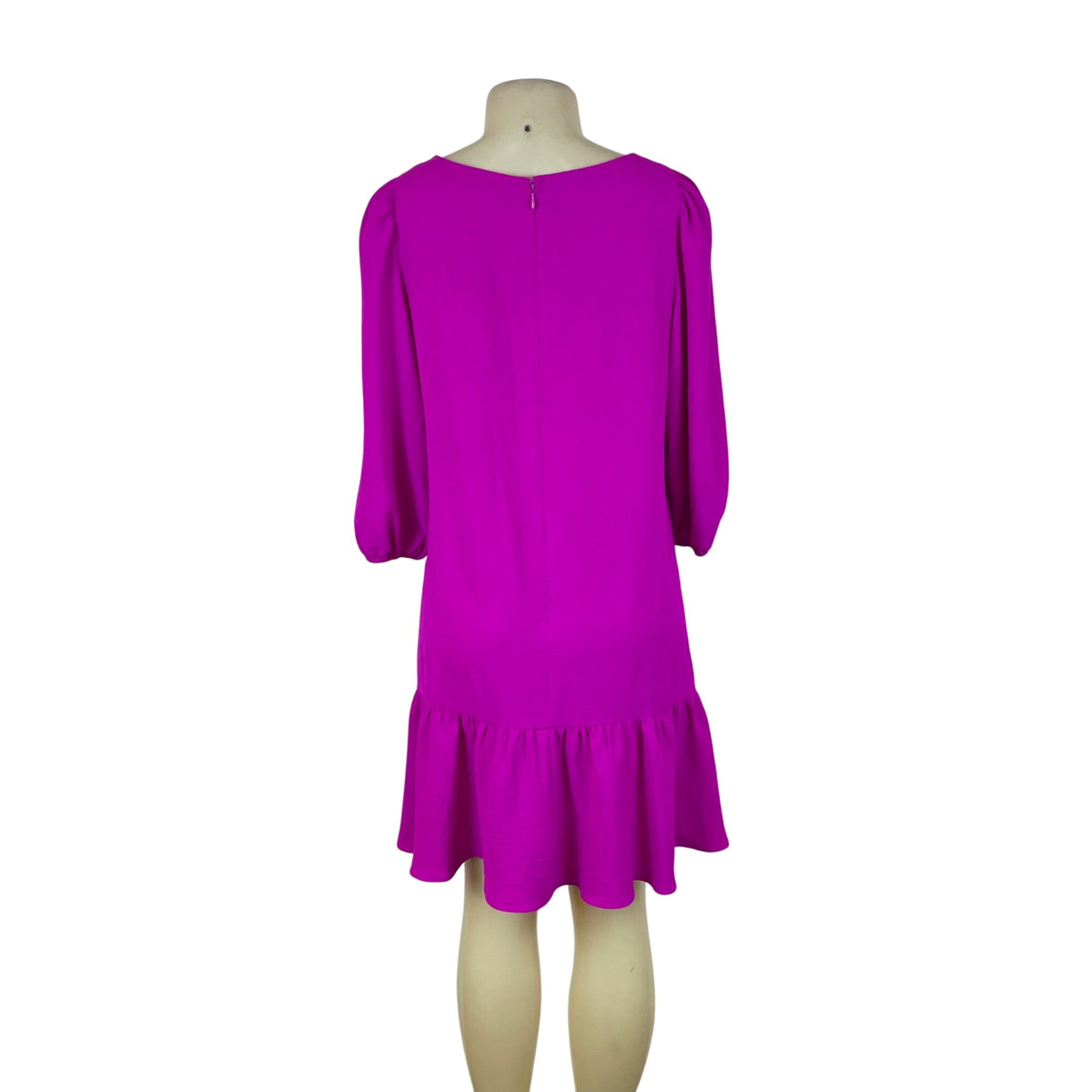 DKNY Womens Magenta Polyester Ruffle Hem Mini Dress Size 12