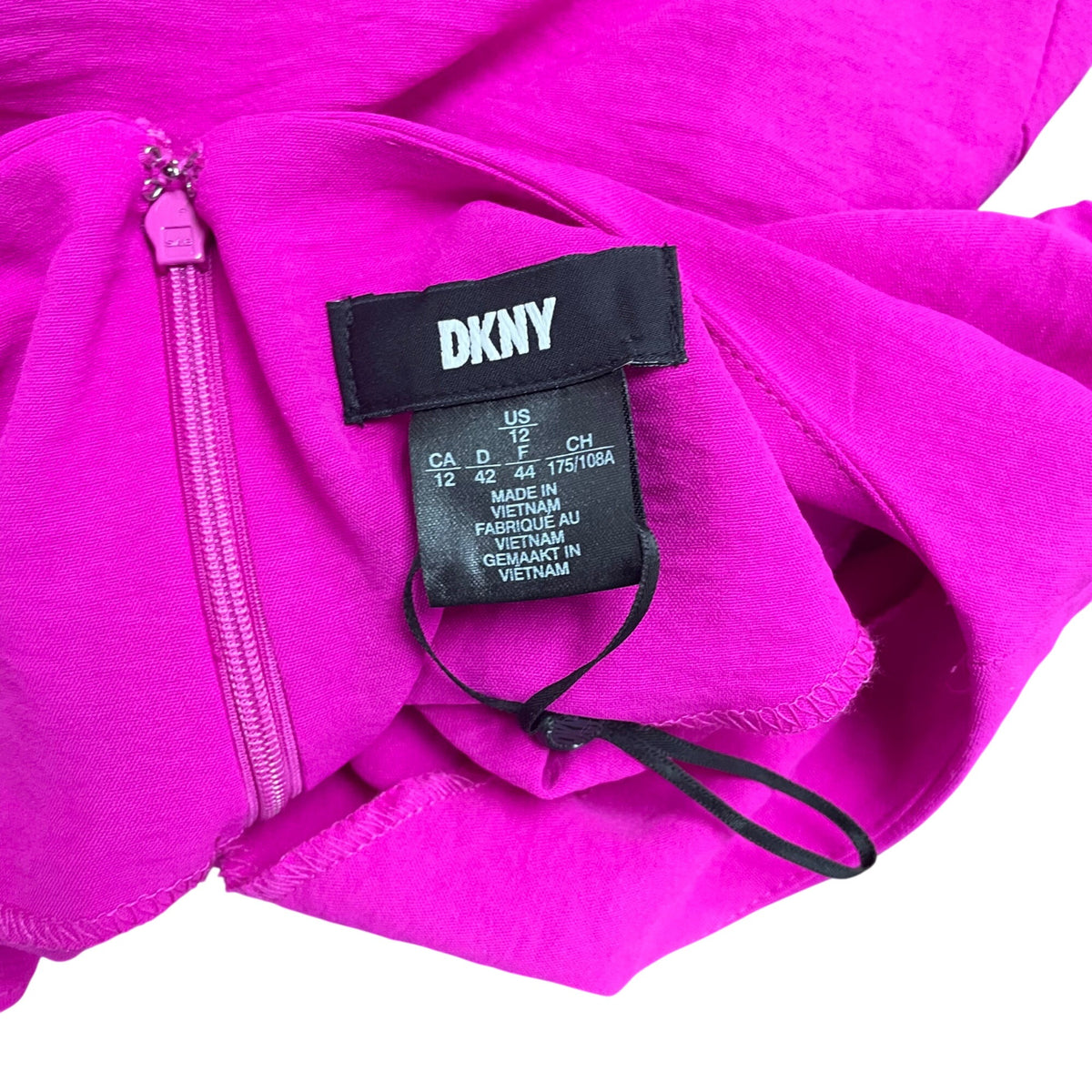 DKNY Womens Magenta Polyester Ruffle Hem Mini Dress Size 12