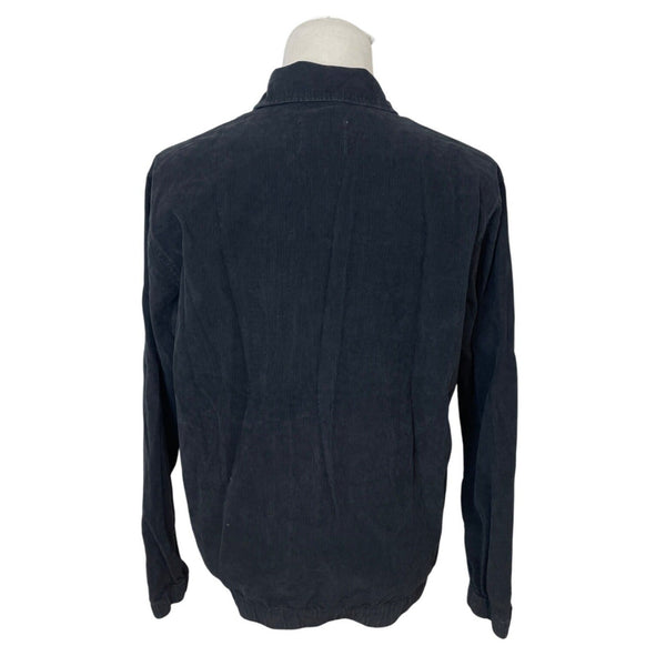 Urban Outfitters Mens Black Zipper Closure Waist Band Corduroy Jacket Sz L - NEW