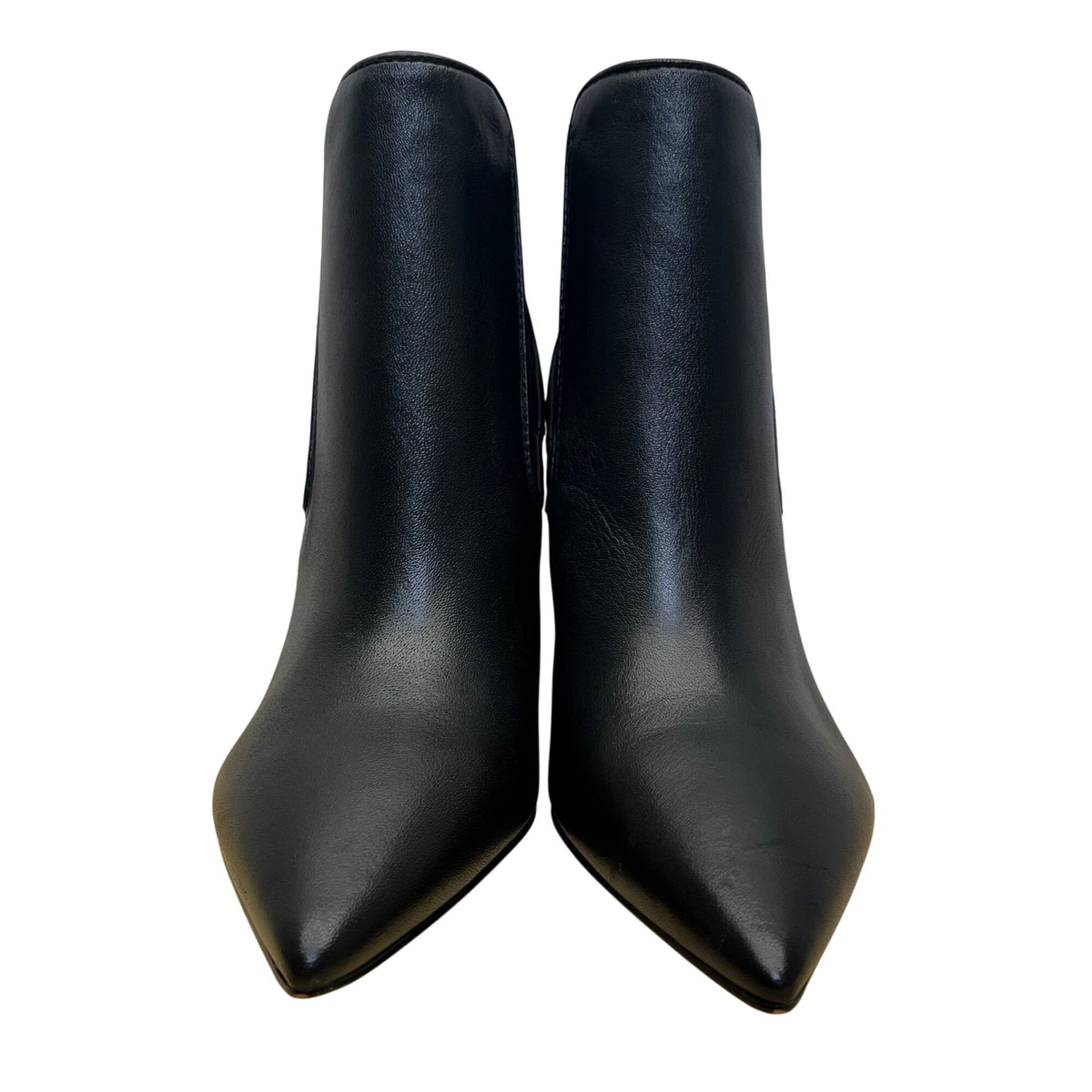 Marc Fisher Women’s Black Leather Pointed Toe Block Heel Ankle Booties Size 8M