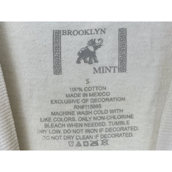 Brooklyn Mint Mens White 100% Cotton Notorious B.I.G. Graphic T-Shirt S Streetwear