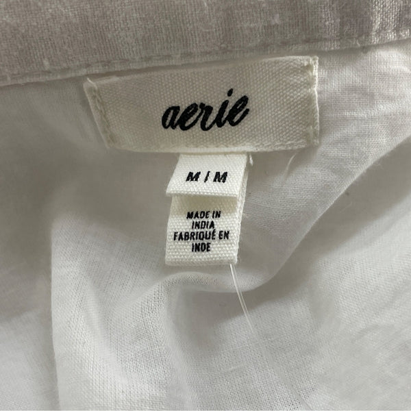 Aerie Women's White Wrap Ruffled Mini Skirt With Tie Waist Sz M - New