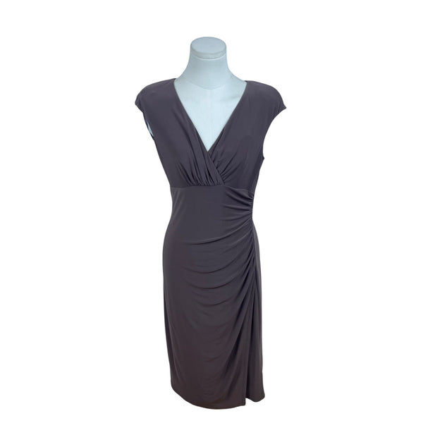 Ralph Lauren Womens Taupe Wrap Dress Elegant Size 6
