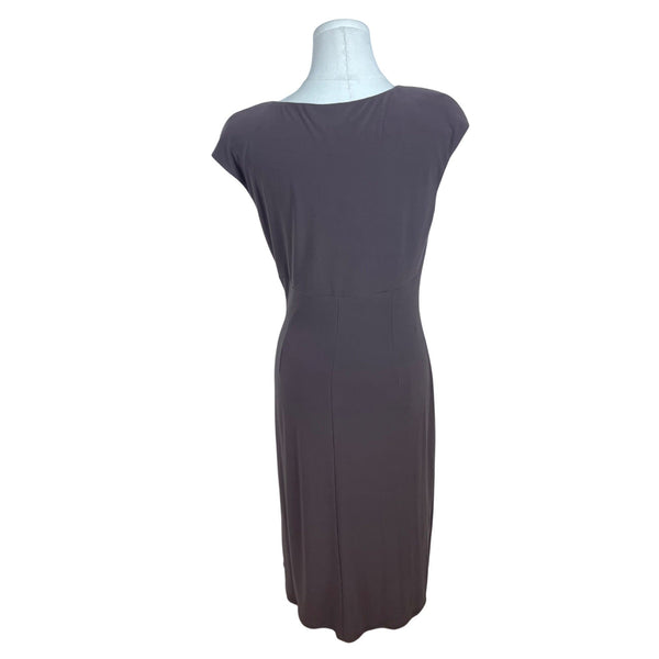 Ralph Lauren Womens Taupe Wrap Dress Elegant Size 6