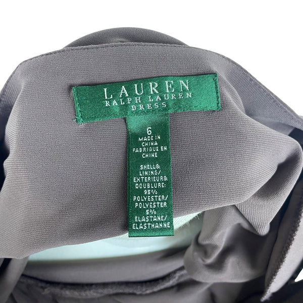 Ralph Lauren Womens Taupe Wrap Dress Elegant Size 6