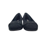 Walking Cradles Womens Black Nubuck Francesca Flat Shoes 8.5