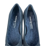 Walking Cradles Womens Black Nubuck Francesca Flat Shoes 8.5